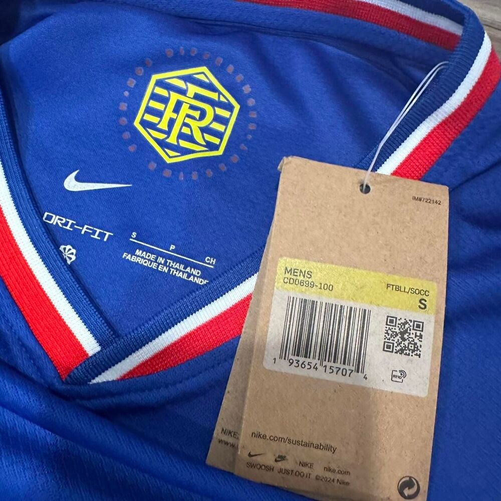 BNWT 2024/25 France Home Jersey #10 Mbappe Nike Soccer Euro Nations League Kit - Picture 3 of 3